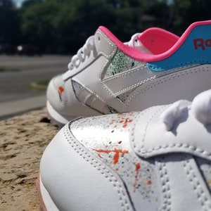 Paint Splatter Custom Sneakers Youth 6!