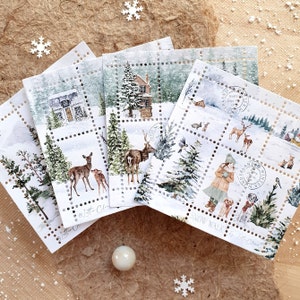 Groene winter faux stempels • Dagboek / planner stempels