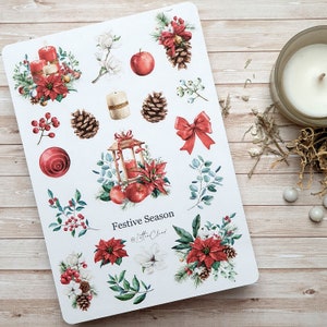 Festive Season • Journal Sticker Sheet • Planner Stickers