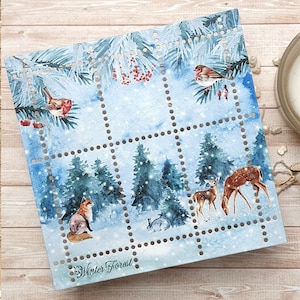 Winterbos • Faux-stempels • Dagboek / Planner-stempelvel