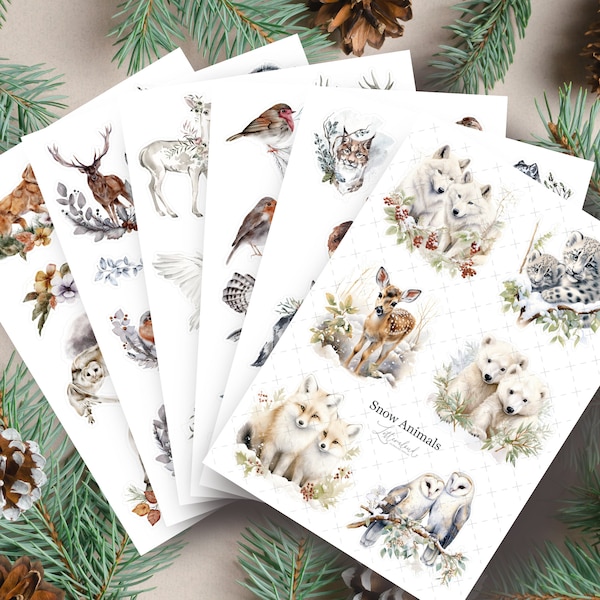 Woodland Animals Collection • Journal Sticker Sheets • Planner Stickers