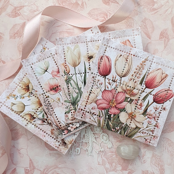 Easter Tulips • Faux Stamps