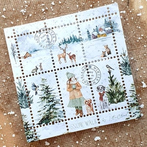 Sneeuwwandeling • Nep-stempels • Dagboek-/plannerstempels