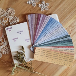 Set • 5 x Wochentag- & Datum Sticker für je einen Monat