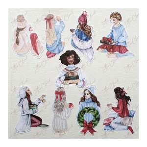 18 Kerstmeisjes • Uitsparingen • voor dagboekschrijven, scrapbooken, bujo