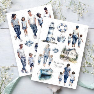 By the Sea • Set di fogli adesivi per diario/planner