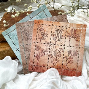 Vintage Rose • 3 kleuren • Kunststempels • Dagboek / Planner