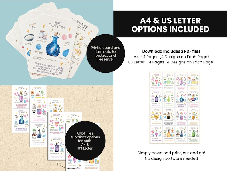Potion Recipe Cards Printable | Magic Potion Recipes | Kids Potion Kit | Mud Kitchen Recipes | Play Recipes for Kids | Outdoor Play image 6