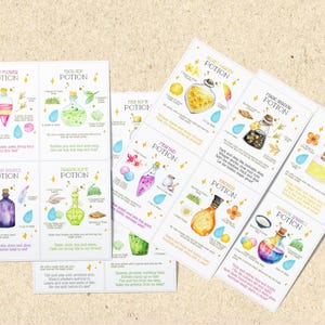 Potion Recipe Cards Printable | Magic Potion Recipes | Kids Potion Kit | Mud Kitchen Recipes | Play Recipes for Kids | Outdoor Play image 3