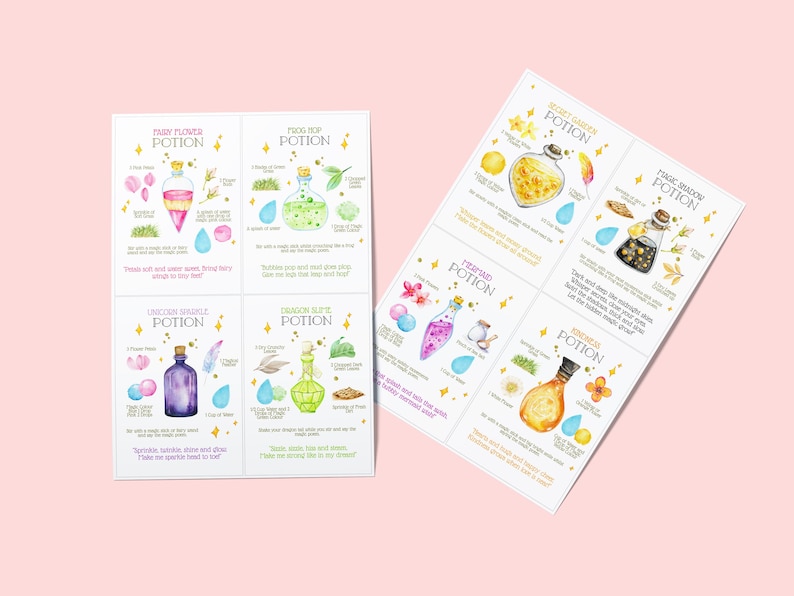 Potion Recipe Cards Printable | Magic Potion Recipes | Kids Potion Kit | Mud Kitchen Recipes | Play Recipes for Kids | Outdoor Play image 7
