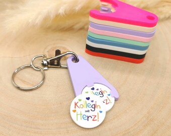 Zidoley Einkaufswagenchip Set 24 Stück - Acryl Schlüsselanhänger Mit Danke Sprüchen