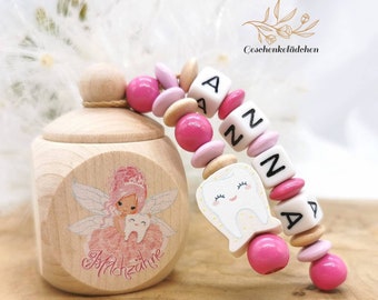 Tooth box with name girl milk tooth box tooth fairy gift school enrollment birthday tooth tooth fairy