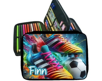 JurciCat 10 Stück Stoff Federmäppchen mit 12 Farbigen Stiften und 8 Pcs JurciCat 10 Stück Stoff Federmäppchen mit 12 Farbigen Stiften und 8 Pcs