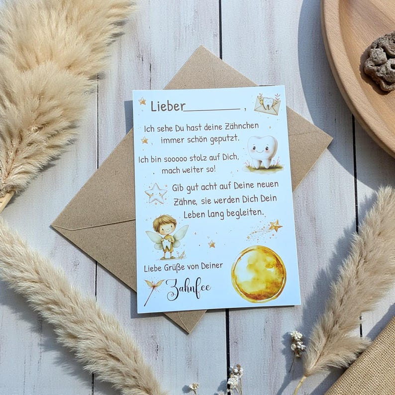 Mail from the Tooth Fairy, personalized letter, coin, token, boy, girl, wobbly tooth, gold token, certificate, gap in teeth, coin, milk teeth, gift image 8