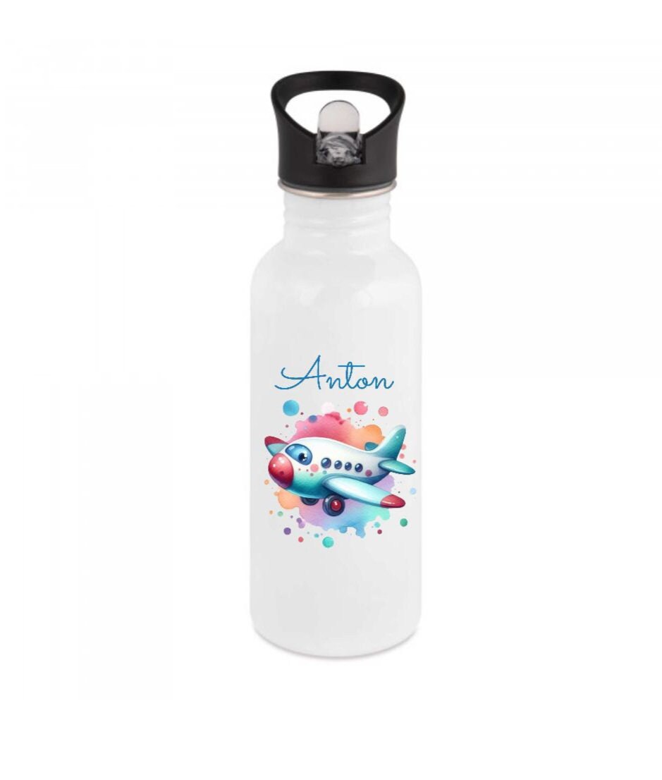 Eurofoto Trinkflasche Mit Namen Simon – Officer-Motiv, 500 Ml Aluminium, Inkl. 2 Verschlüssen