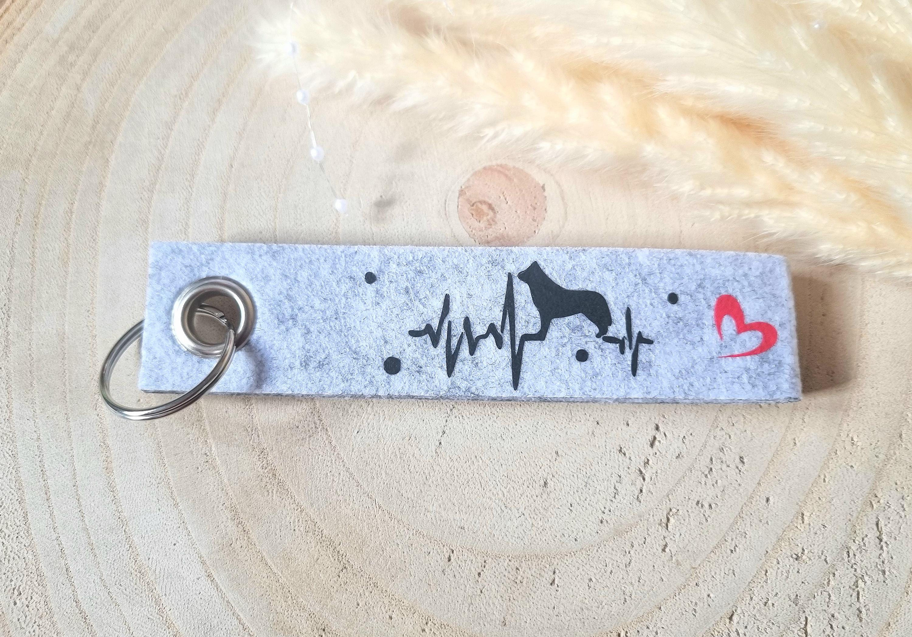Filzschneider Schlüsselanhänger Hundeknochen – Aus Filz, Rot, Made In Germany, Mit Geschenkverpackung