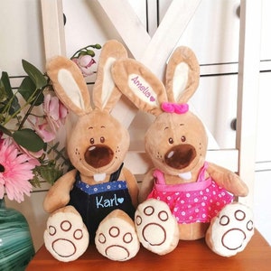 Personalized bunny with name plush bunny Easter bunny girl boy stuffed toy plush toy gift Easter image 5