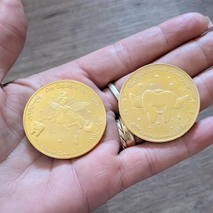 Mail from the Tooth Fairy, personalized letter, coin, token, boy, girl, wobbly tooth, gold token, certificate, gap in teeth, coin, milk teeth, gift image 13