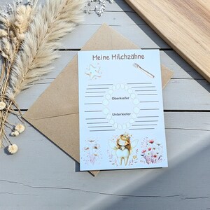 Mail from the Tooth Fairy, personalized letter, coin, token, boy, girl, wobbly tooth, gold token, certificate, gap in teeth, coin, milk teeth, gift Nur Karte