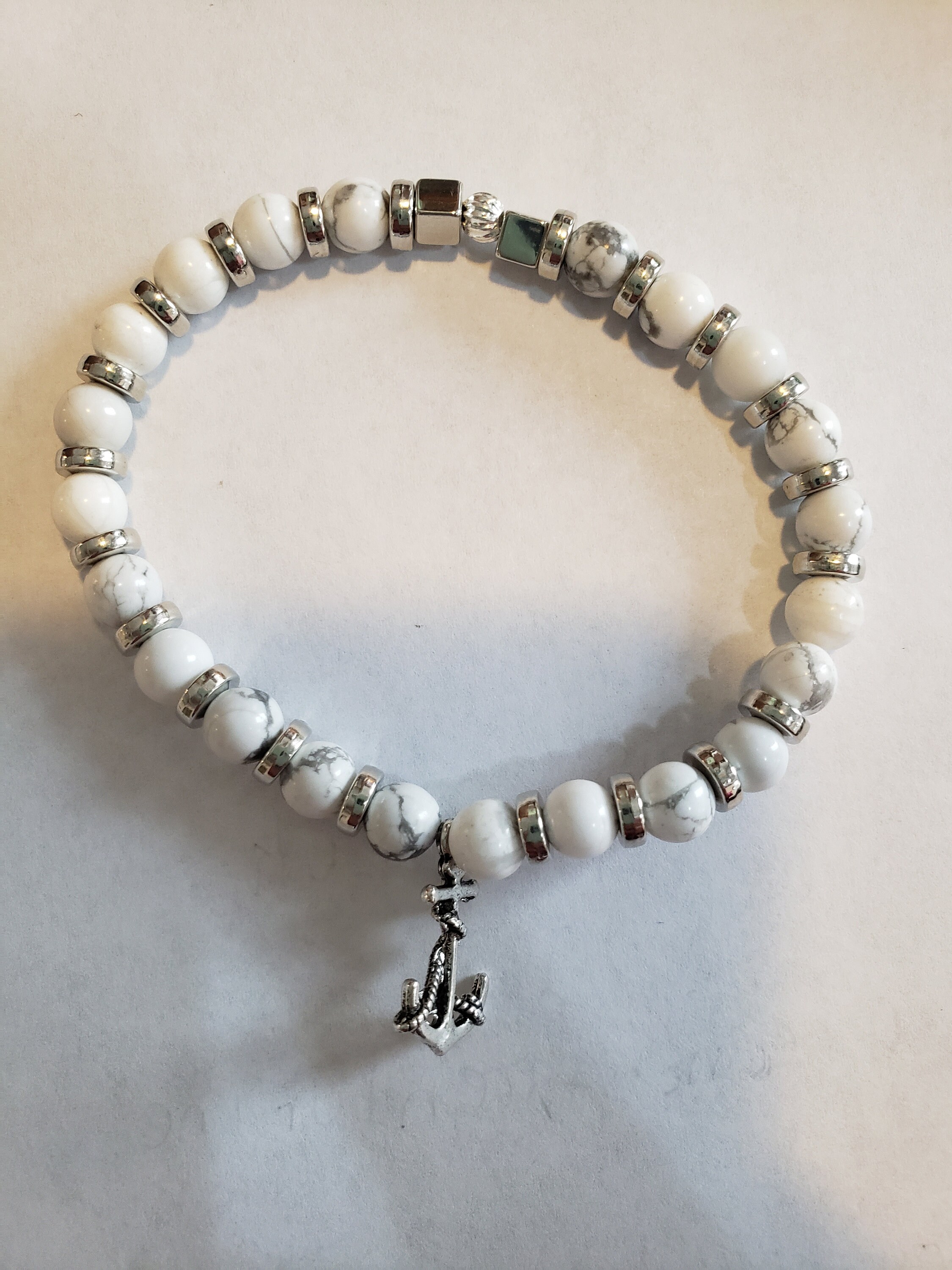 Howlite Healing Crystal Bracelet Etsy