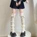 Kawaii Japan Harajuku Retro Style Super Long Knit Leg Warmer Socks with Pom Poms 