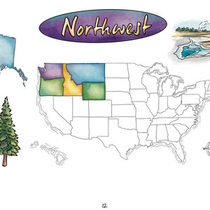Heart Spark Homeschool Unsere 50 Bundesstaaten Einheitsstudie: NORTHWEST