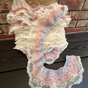 Vintage ruffled Lace 3 Layer 5Yards