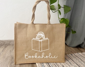 Jutetasche BOOKS | Personalisiert | Buchliebhaber | Individualisiert | Milove