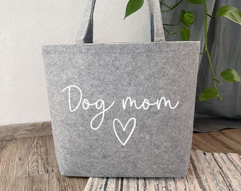 Filzshopper DOG MOM | Tasche | Personalisiert | Hundeliebe | Milove