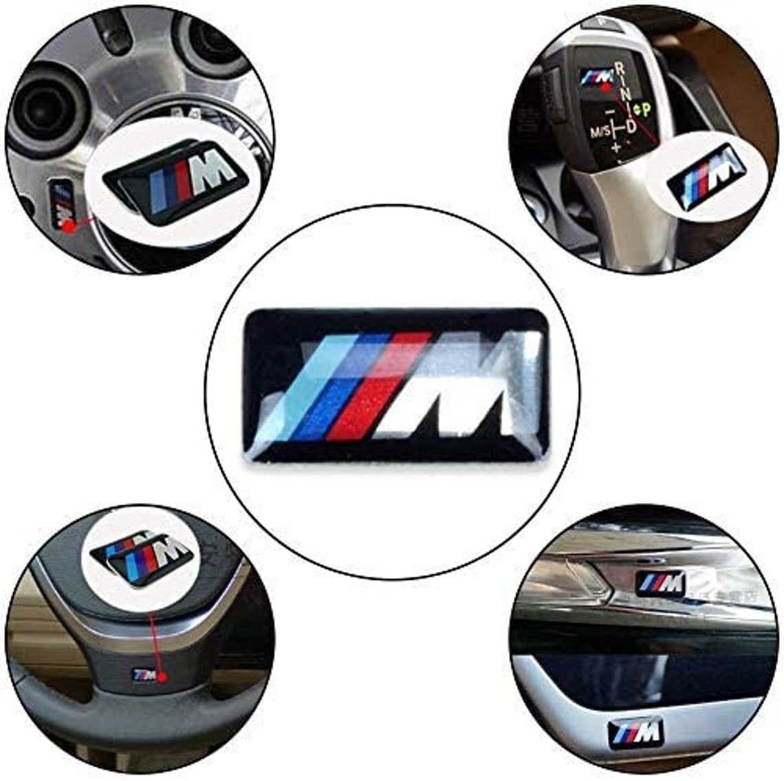 BMW M Badge Rims Steering Wheel Emblem Sticker Badge Etsy