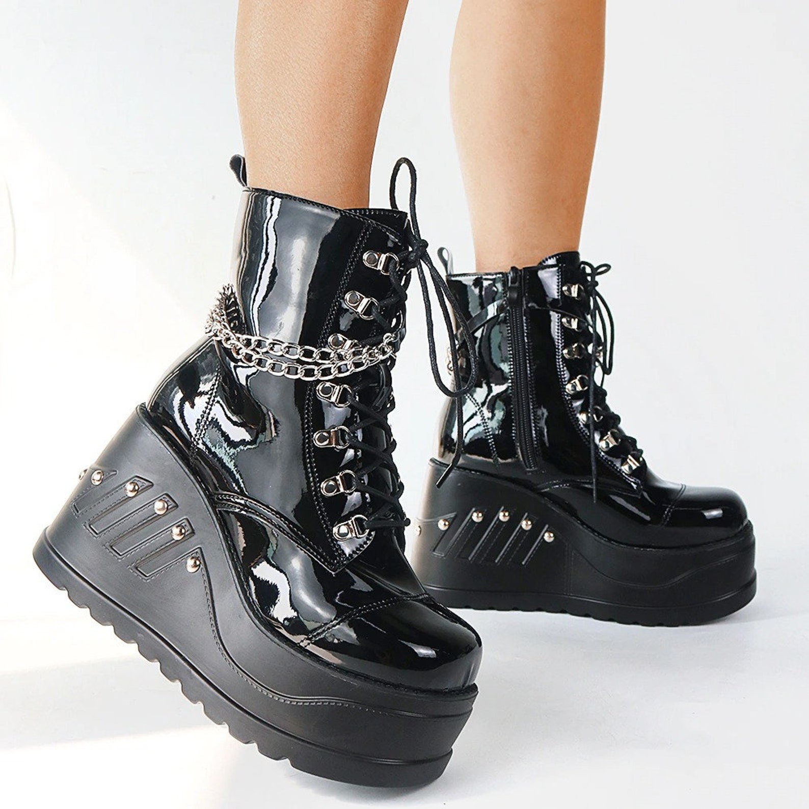 stores that sell goth platform boots