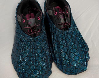 Bowling Shoe Covers - Blue Mermaid (Price includes Shipping)