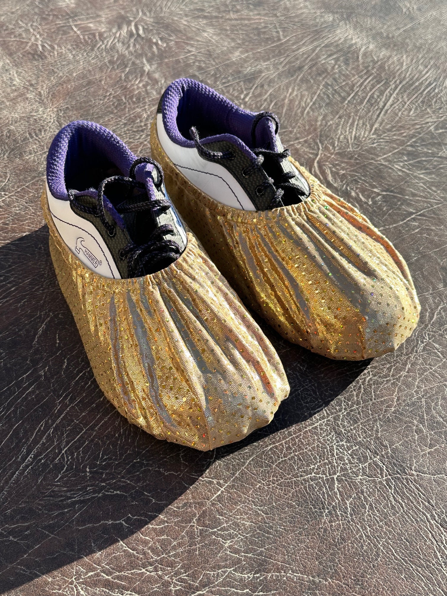 Gold shoe covers best sale