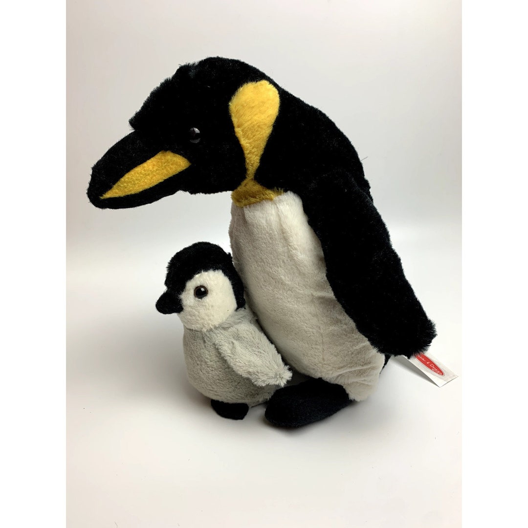 Melissa & Doug 11 Plush Stuffed Emperor Penguin With Baby