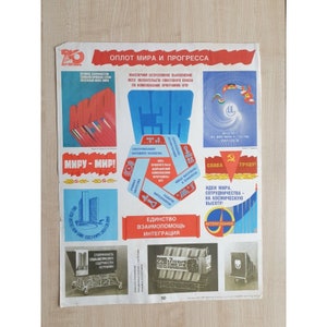 Pace Soviet originale POSTER Russia Propaganda del comunismo URSS