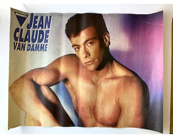 Plakat vintage Jean-Claude'a Van Damme'a z lat 90. XX wieku, Ukraina