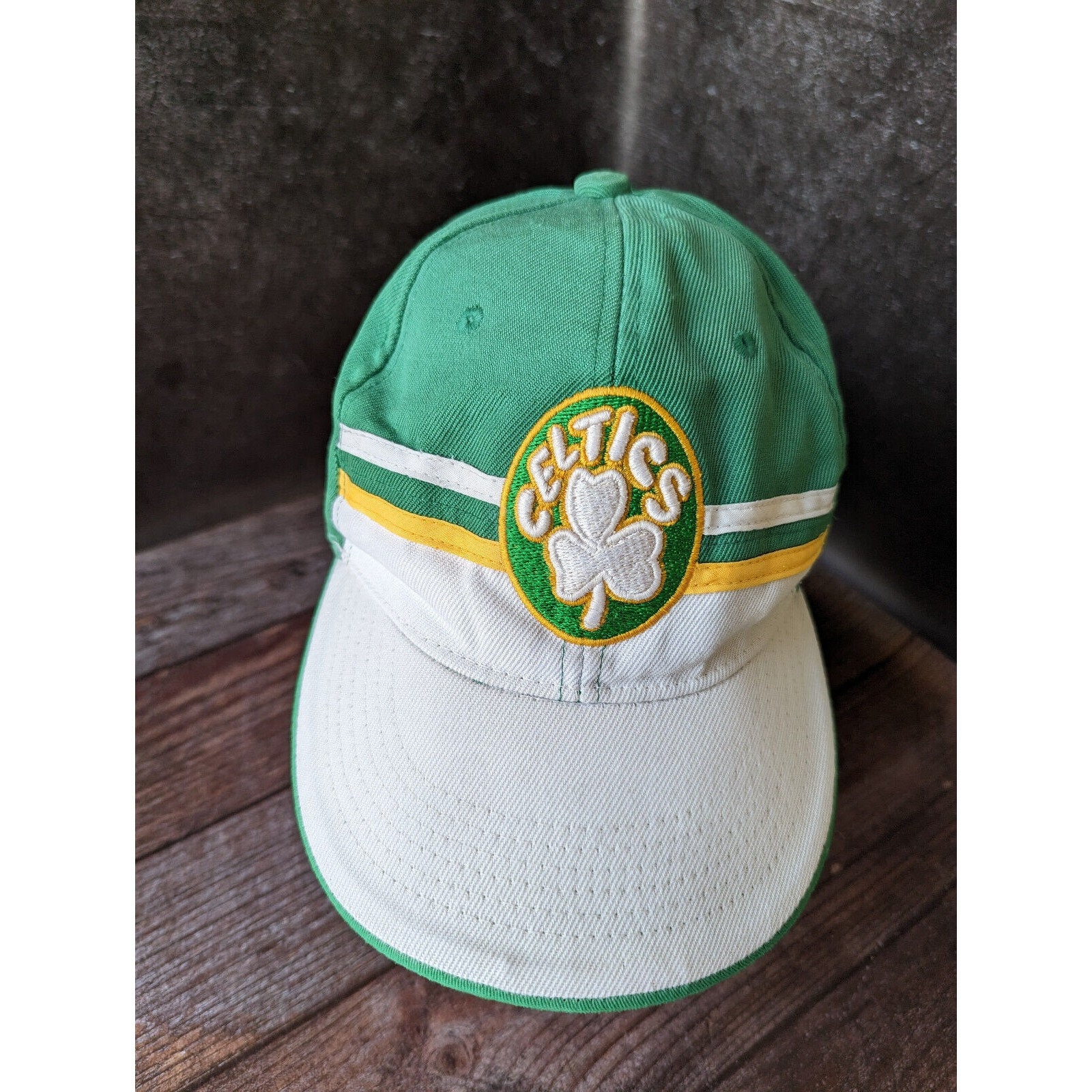 Boston Celtics Hat Painters Cap White NBA Basketball Vintage 80s