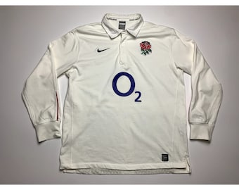 England 2001/2002 Rugby Union Nike Vintage Shirt Long Sleeve Size