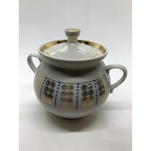 Dovbysh Porcelain Factory Sugar Bowl Quality Mark USSR