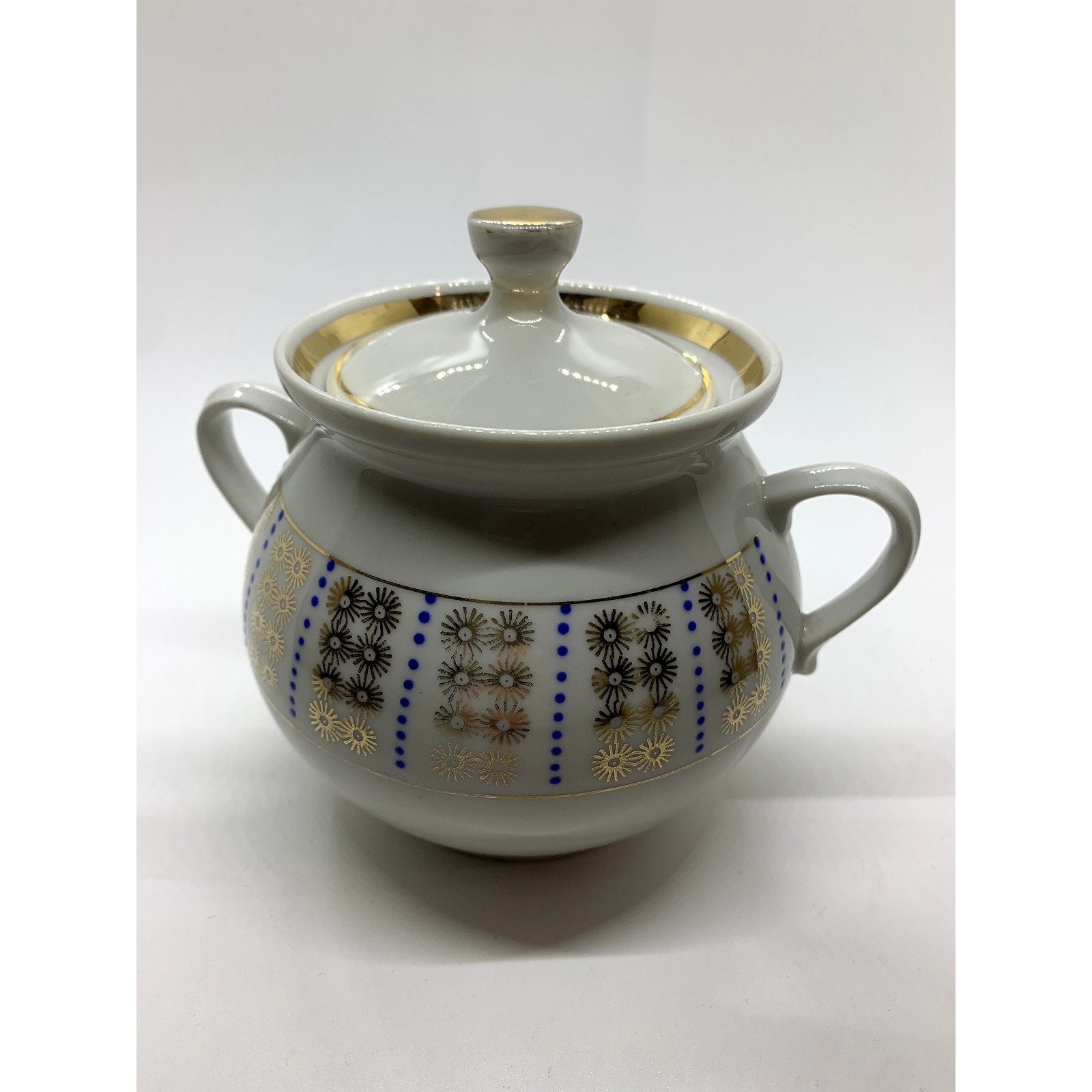 Dovbysh Porcelain Factory Sugar Bowl Quality Mark USSR