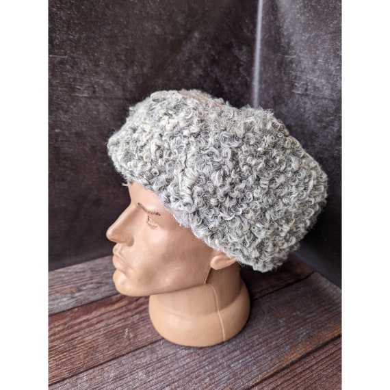 Ushanka ear flap trapper hat, grey astrakhan kara… - image 2