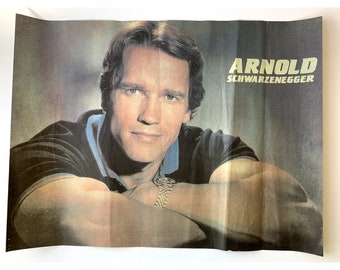 Arnold Schwarzenegger plakat vintage 1990s Ukraina 58 x 43 cm