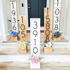 House Number Planter, Address sign planter, Shiplap address Sign, Hanging Address Planter, Hanging Address Sign, Address Sign