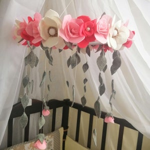 Baby mobile for girl Fairytale Baby Mobile Flower mobile for a girl Flowers mobile crib