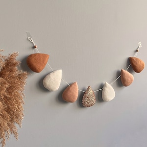 Boho nursery garland, droplet garland, teardrops wall hanging decor, nursery wall art