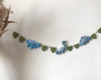 Guirlanda de berçário de dinossauro, decoração de dinossauro, decoração de parede de berçário,