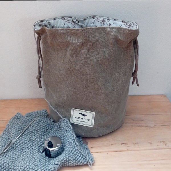 Projekttasche Stricktasche Tasche für Handarbeiten Bobbeltasche