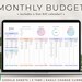Monthly Budget Spreadsheet, Google Sheets Budget Template, Bill Calendar, Personal Finance Dashboard, Monthly Budget Planner Google Sheets 