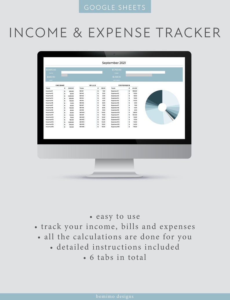 Income and expense tracker spreadsheet monthly budget google etsy m xico