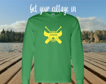 Youth long sleeve T-shirts for cooler evenings by the lake or campfire. Fully customizable for wherever you will be.